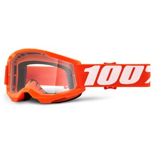 100% Strata2 Youth Goggle Orange Clear Lens