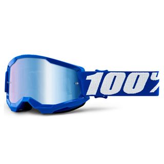 100% Strata2 Youth Goggle Blue Mirror Blue Lens