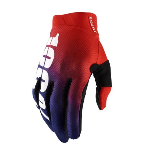 ONE-10010-00010 RIDEFIT GLOVES KORP RED/BLUE SM