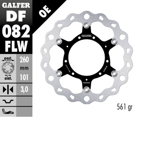 DF082FLW GALFER FLOATING ROTOR CRF250/450 15-23