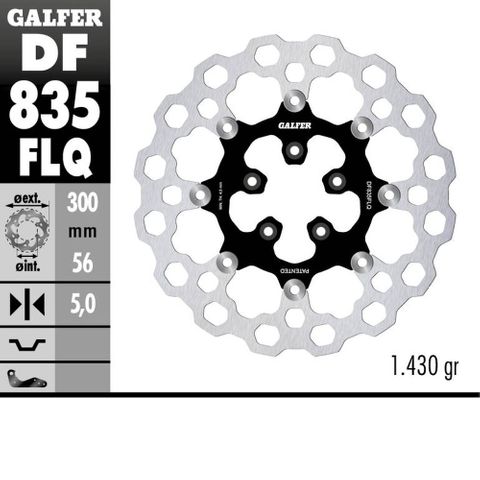 DF835FLQ 11.8" STD FLOATING CUBIQ FRONT ROTOR