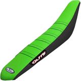 GUTS - KAWASAKI STOCK HEIGHT RIBBED SEAT COVER - KX GREEN RIBS KX GREEN SIDES KX GREEN TOP