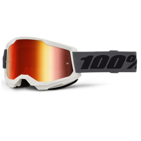 100% STRATA 2 Goggle Grey - Red Mirror Lens