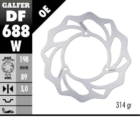 DF688W Galfer DISC W FIXED 198x3mm