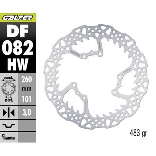 Galfer Disc Shark Fixed 260X3MM HONDA CRF250R 2015-2026, CRF450R 2015-2023 (Front)