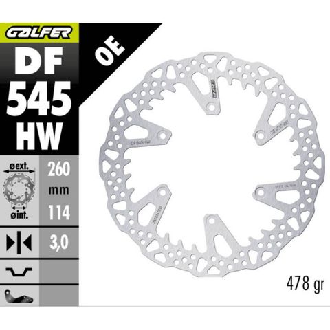 DF545HW Galfer DISC SHARK FIXED DESMO 450MX (F)