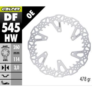 Galfer Shark Rotor Disc W Fixed 159,5X2,7mm Ducati 450 2024-2026 (REAR)