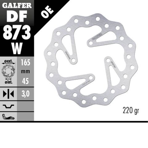 DF873W GALFER DISC W FIXED HUSQ TC65 (REAR)