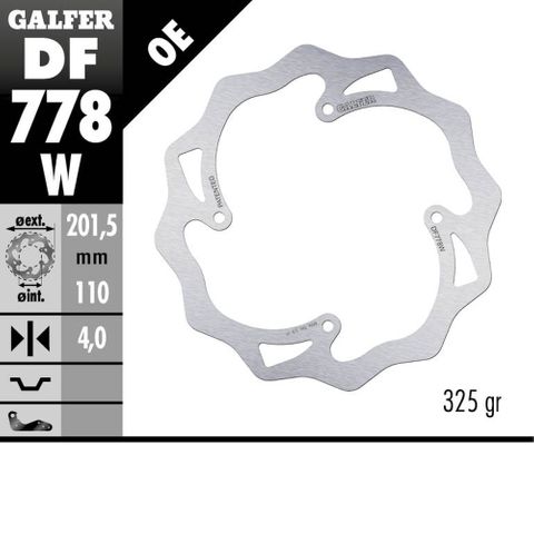 DF778W Galfer DISC W FIXED 85 SX (REAR)