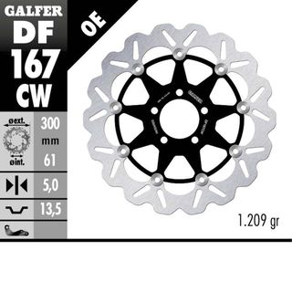 DF167CW DISC W FLOATING COMPLETE (C.ALU) 300X5MM