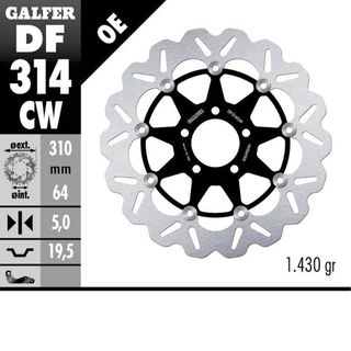 DF314CW DISC W FLOATING COMPLETE (C. ALU.) 310X5
