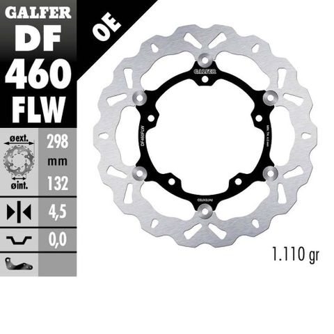 DF460FLW DISC W FLOATING (C. STEEL) 298X4,5MM