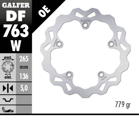 DF763W DISC W FIXED 265X5MM