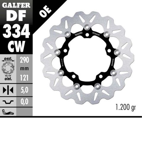 DF334CW DISC W FLOATING COMPLETE (C. ALU.) 290X5