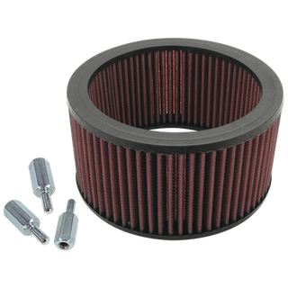 S&S High Flow Air Filter Kit With Spacers For S&S Teardrop Air Cleaners For S&S Super E And G Carbs And Efi Throttle Bodies