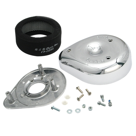 SS-17-0199 S&S TEARDROP AIR CLEANER KIT, L CARB