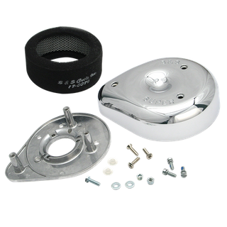 S&S Teardrop Air Cleaner Kit For 1966-'84 Hd Big Twins And 1966-'85 Sportster Models With S&S L Carbs Or Stock Butterfly Carburetors.