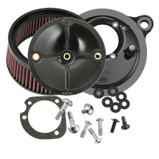 S&S Stealth Air Cleaner Kit Without Cover For 1999-2006 Hd Big Twin Models With Stock Cv Carb And 2007-2010 Softail Cvo Models