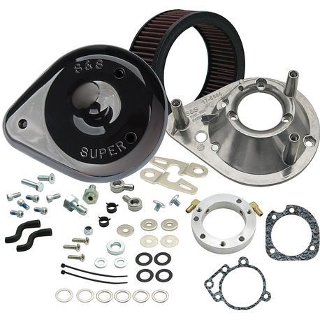 SS-170-0182A TEARDROP AIR CLEANER KIT, GLOSS BLACK