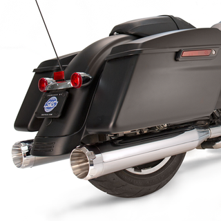 S&S Mk45 Slip-On Mufflers Chrome With Chrome Thruster End Caps - 4.5" For 1995-'16 Touring Models