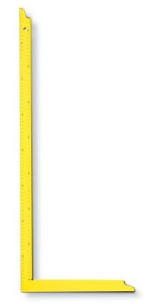 Yellow CARPENTERS SQUARE - 70cm x 30cm Long (mm graduations)