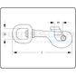 Round Eye SNAP HOOK  - Mini Sliding Bolt (13mm)