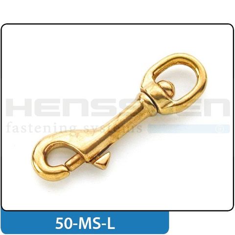 Round Eye SNAP HOOK - Light Bolt (Brass)