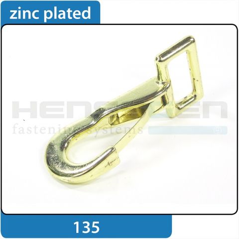 Flat Swivel Bolt Snap, Solid Brass