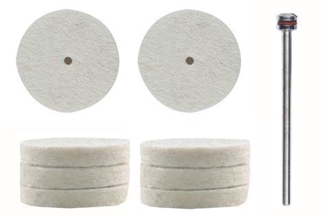 '22mm Cyl.' Felt POLISHERS - Pkt of 10