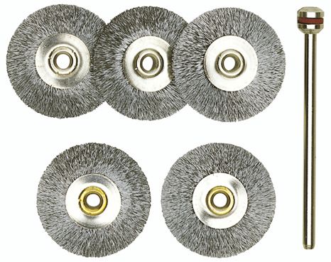 '22mm Steel Wheel' CLEANING BRUSH - Pkt of 5