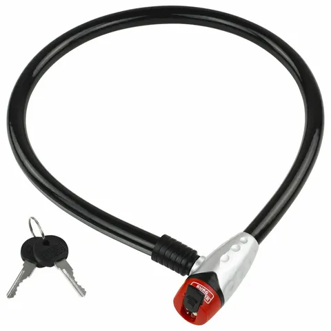 Keyed BICYCLE CABLE - 80cm Long (15mm Dia.) *Reflex*