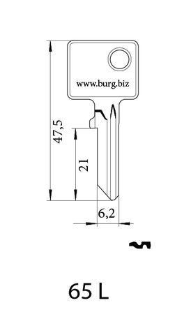 KEY BLANK to suit 217-F-Ni 40mm + Cash Boxes