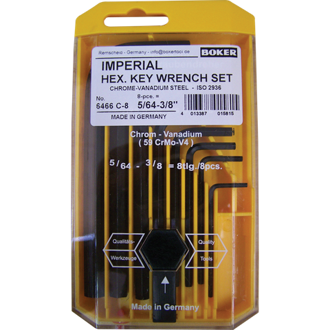 '8-Pce' Imperial HEX KEY SET - Chrome Vanadium