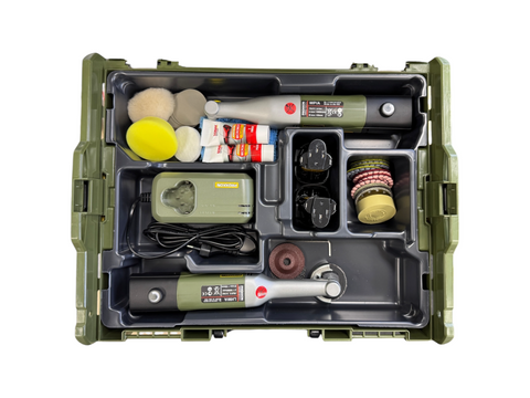 PROXXON - TILE TREATMENT KIT - Incl. 2x Handheld Tools, Battery Charger & Various Access.