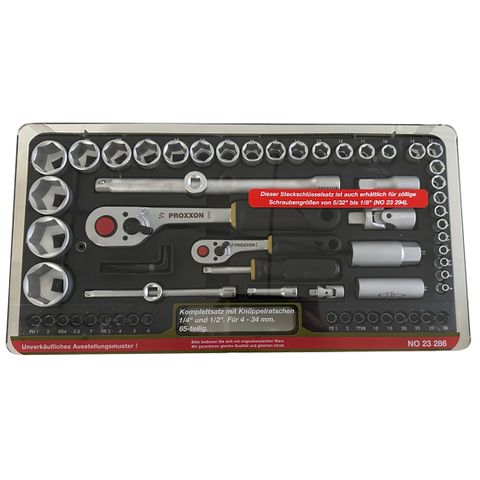 'SHOP DISPLAY' - Complete Socket Set (Metric) - 65-Pce (PERSPEX COVER)