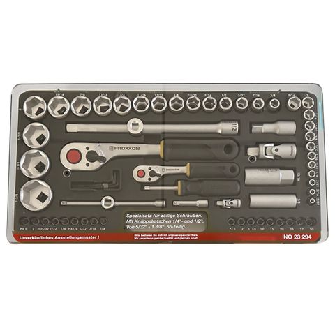 'SHOP DISPLAY' - Complete Socket Set (Imperial) - 65-Pce (PERSPEX COVER)