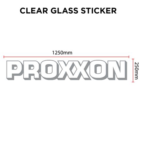 CLEAR GLASS STICKER - PROXXON Grey 1250 x 250mm