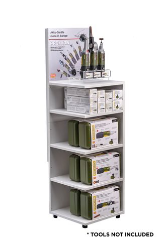 Freestanding BATTERY TOOL DISPLAY (3 TOOLS)