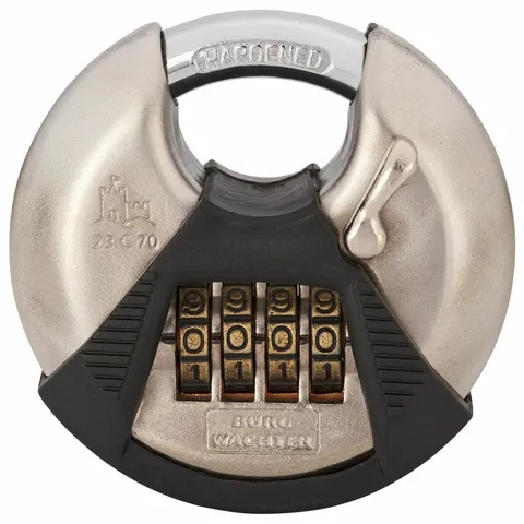 'Circle' 70mm COMBI. PADLOCK - CARDED