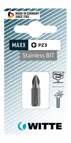 'MAXX-Stainless' POZIDRIV BIT (PZ3 x 25mm) - Carded
