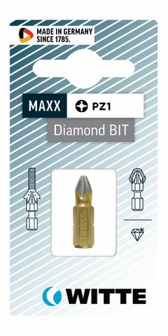 'MAXX-Diamond' PHILLIPS BIT (PH1 x 25mm) - Carded