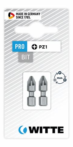 'PRO' POZIDRIV BIT (PZ1 x 25mm) *Bitflex* - Card of 2