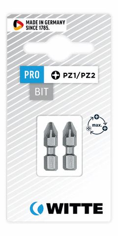 'PRO' POZIDRIV BIT (PZ1/PZ2 x 25mm) *Bitflex* - Card of 2