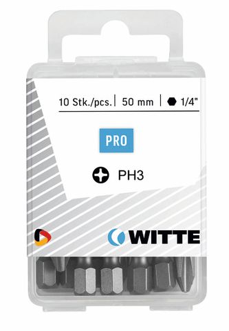 'PRO' PHILLIPS BIT (PH3 x 50mm) - Pkt of 10