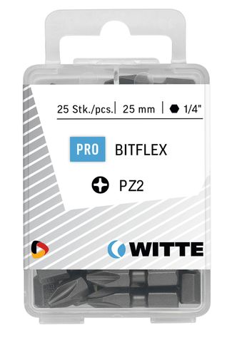 'PRO' POZIDRIV BIT (PZ2 x 25mm) *Bitflex* - Pkt of 25