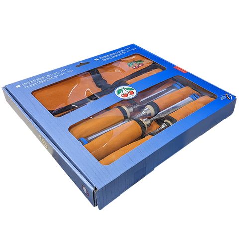 Bevel-Edge CHISEL 6-PCE SET (1001) - Leather Storage Roll