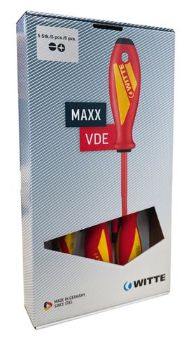'MAXX-VDE' ASSORTED SCREWDRIVER SET (5-Pce)