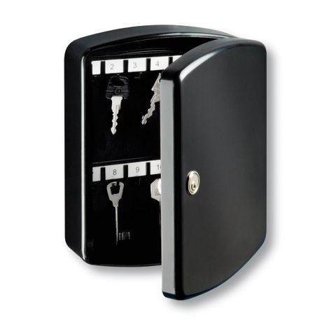 'Key Box' KEY CABINET - 15 Hooks *Black*