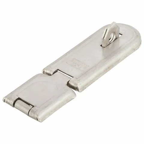 80mm HASP & STAPLE - Jointed Pat. - *Stainless Steel* - CARDED