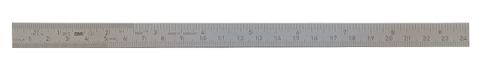13mm Wide Flexible STEEL RULER - 15cm (Met/Imp)